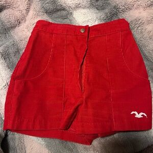 Vintage Wrangler 80’s Women's High Waist Red Corduroy Shorts